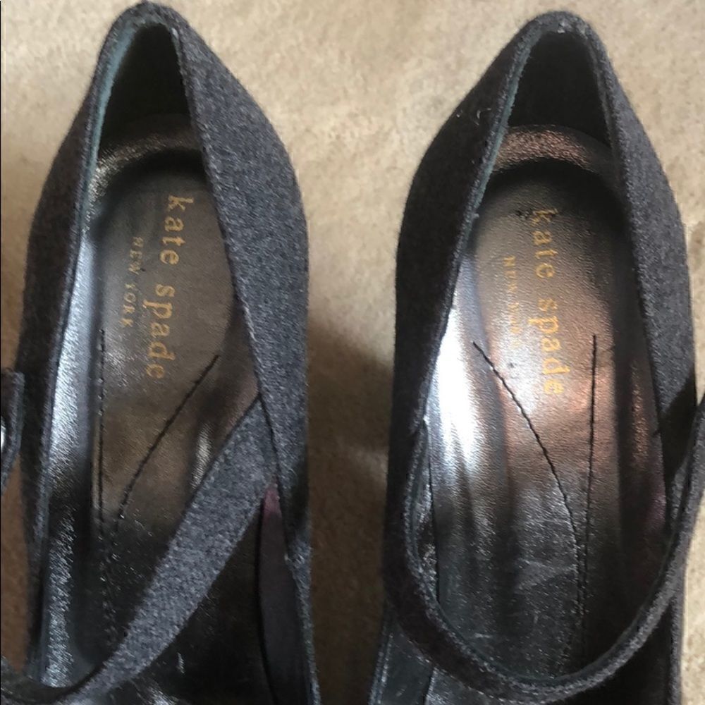 Like New Kate Spade Wool Round Toe Heels 8.5 - Picture 8 of 8
